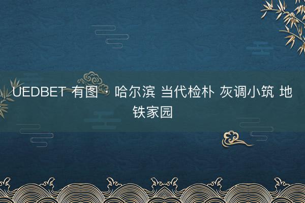 UEDBET 有图 · 哈尔滨 当代检朴 灰调小筑 地铁家园
